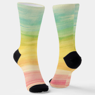 Colourful Watercolor Brushstrokes Socks
