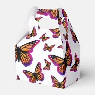 Colourful watercolor butterflies favor box