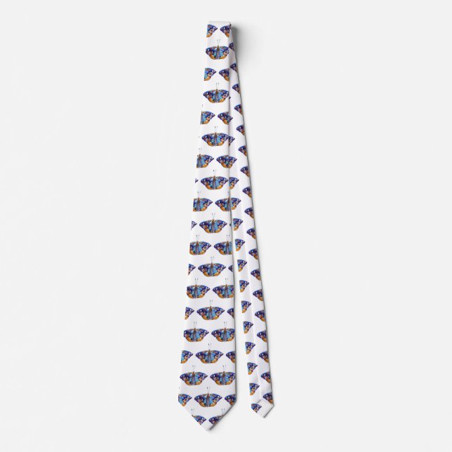 Colourful watercolor butterfly tie (Front)
