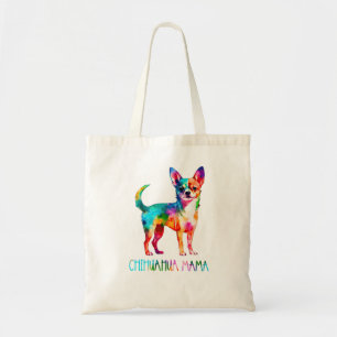 Colourful Watercolor Chihuahua Mama Dog Mom Chi Ch Tote Bag