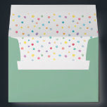 Colourful Watercolor Confetti Birthday Envelope<br><div class="desc">Add a festive touch to your party invitations with this colourful watercolor confetti envelope. Featuring a mint green exterior and playful rainbow confetti liner,  it perfectly complements animal-themed,  rainbow,  or first birthday celebrations. A cheerful and polished way to present your invitations and set the tone for a fun-filled party!</div>