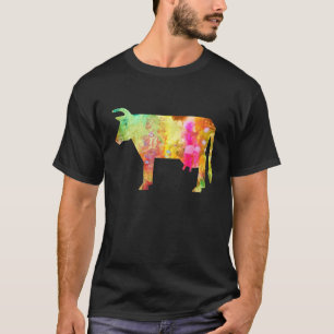 Colourful Watercolor Cow T-Shirt
