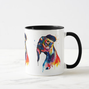 Colourful Watercolor Dachshund Mug