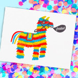 Colourful Watercolor Donkey Piñata Postcard<br><div class="desc">Check out this colourful and fun piñata. Add your own text too!
 
 Visit my shop for more!</div>