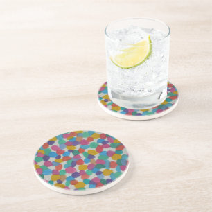 Colourful Watercolor Dots Coaster