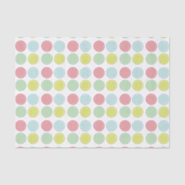 Colourful Watercolor Dots  Tissue Paper (Front)