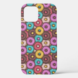 Colourful Watercolor Doughnuts with Sprinkles Patt iPhone 12 Case