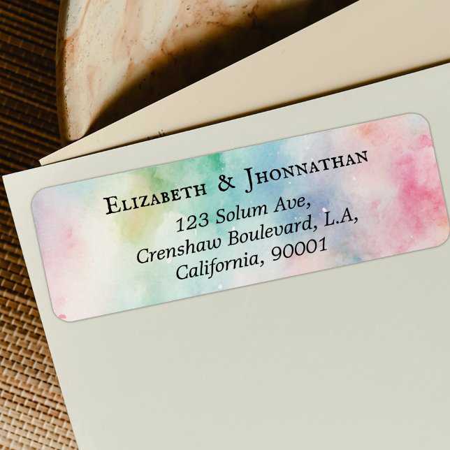 Colourful Watercolor Dusty Black Name and Address (Creator Uploaded)