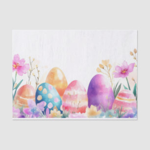 Colourful watercolor Easter Eggs Tissue Paper