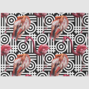 Colourful Watercolor Flamingo Series Design 6 Tissue Paper