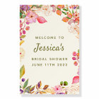 Colourful Watercolor Floral Bridal Shower Welcome