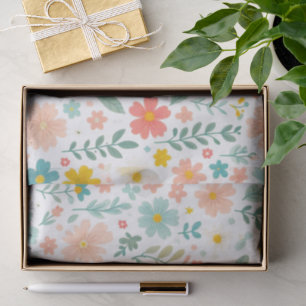Colourful Watercolor Floral Tissue Paper