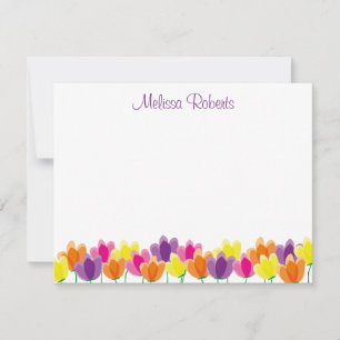 Colourful Watercolor Flower Personalized Card