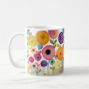Colourful Watercolor Flower Power Mug, 325 ml Coffee Mug