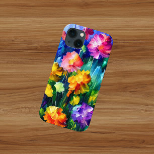 Colourful Watercolor Flowers Art iPhone 13 Case