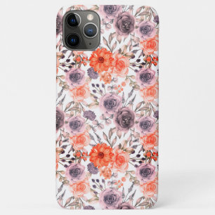 Colourful Watercolor Flowers iPhone 11 Pro Max Case