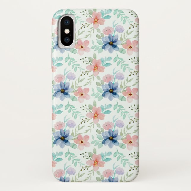 Colourful Watercolor Flowers  Case-Mate iPhone Case (Back)