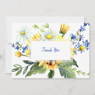 Colourful Watercolor Funeral Thank You Name Messag Card