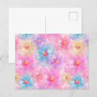 Colourful Watercolor Garden Flowers Any Occasion