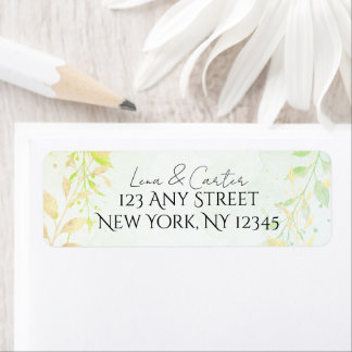 Colourful Watercolor Gold Foil Minimalist