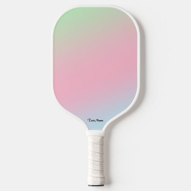 Colourful Watercolor gradient Personalized Name  Pickleball Paddle (Front)