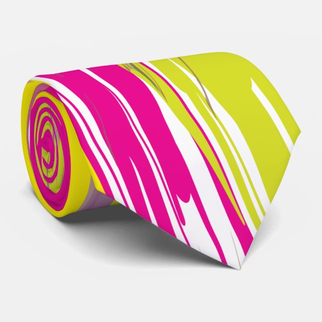 Colourful Watercolor Grunge Texture Pattern Tie (Rolled)