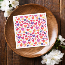 Colourful Watercolor Hearts Mother's Day