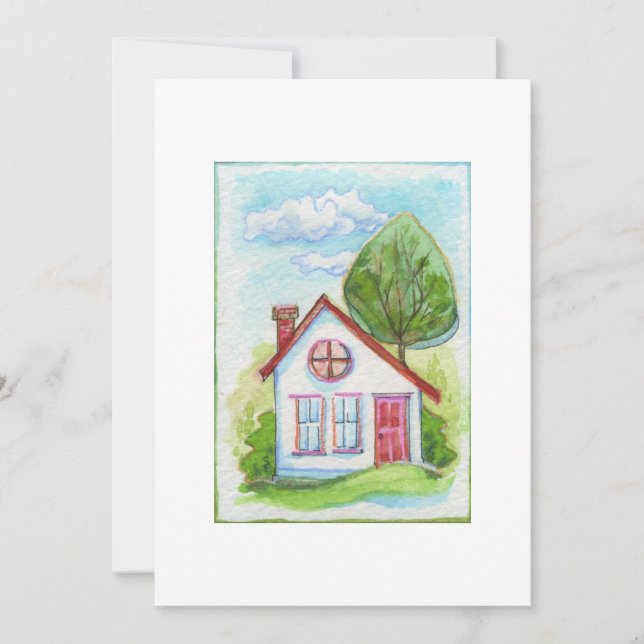 Colourful Watercolor House (Front)