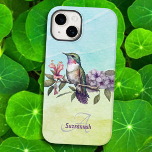 Colourful Watercolor Hummingbird Personalized  Case-Mate iPhone 14 Case
