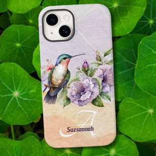 Colourful Watercolor Hummingbird Personalized  Case-Mate iPhone 14 Case