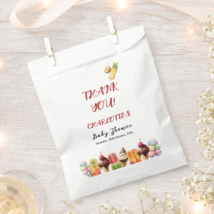 Colourful Watercolor Ice Cream Sweet Baby Shower Favour Bag
