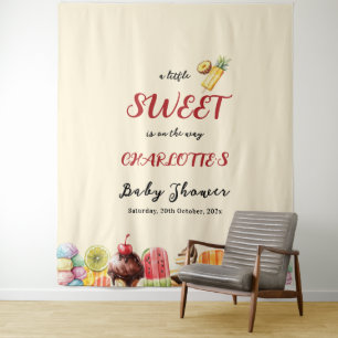 Colourful Watercolor Ice Cream Sweet Baby Shower Tapestry