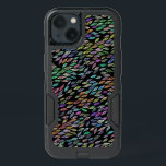 Colourful Watercolor Leaves Feathers Pattern Black<br><div class="desc">Add some flair to your phone with this pretty colourful Leaf pattern. Hand painted by me, for you! Check my shop for more colours and patterns, plus matching accessories like totes, flip flops, bathmats, towels, cosmetic pouches, mugs and shower curtains. You can always add your own text. Let me know...</div>
