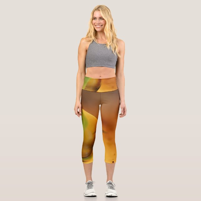 Colourful Watercolor Leggings for Yoga and Pilates (Front)