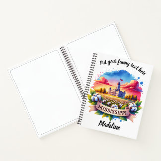 Colourful watercolor of Mississippi Notebook