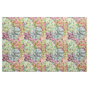 Colourful Watercolor Paint Brush Strokes Pattern Fabric