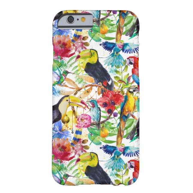 Colourful Watercolor Parrots Case-Mate iPhone Case (Back)