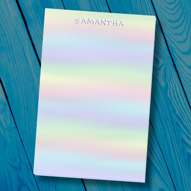 Colourful watercolor pastel gradient custom name post-it notes (Creator Uploaded)