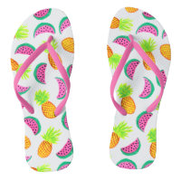 colourful watercolor pineapple watermelon pattern