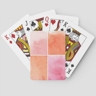 colourful watercolor playing cards
