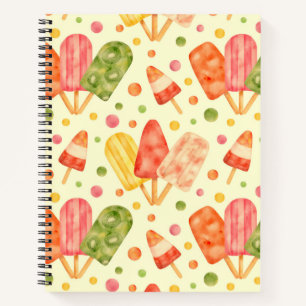 Colourful Watercolor Popsicles Notebook
