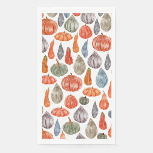 Colourful Watercolor Pumpkins Collection   Napkin