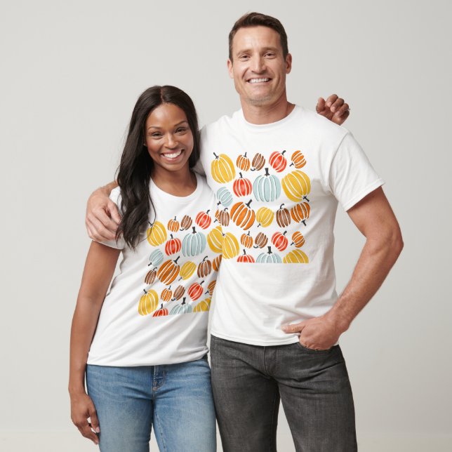 Colourful watercolor pumpkins illustration, pumpki T-Shirt (Unisex)