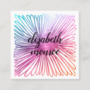 Colourful Watercolor Salon  Appointment Card