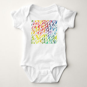 Colourful Watercolor Splash Set Baby Bodysuit