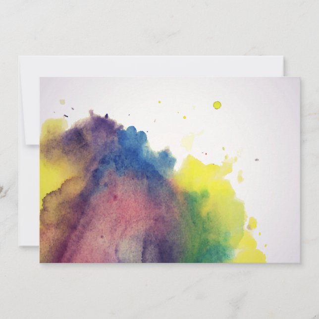 Colourful Watercolor Splotch (Front)