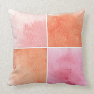 colourful watercolor throw pillow