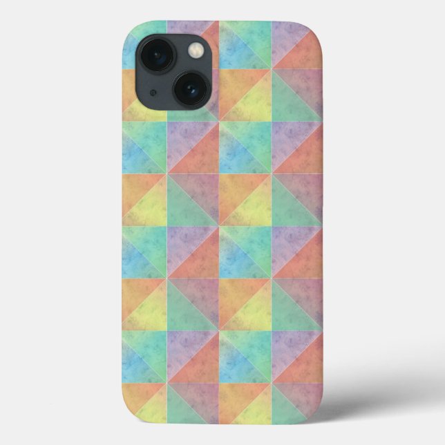 Colourful Watercolor Triangles Pattern Case-Mate iPhone Case (Back)
