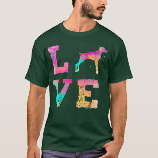 Colourful Watercolor Visla Mom Dog Art T-Shirt