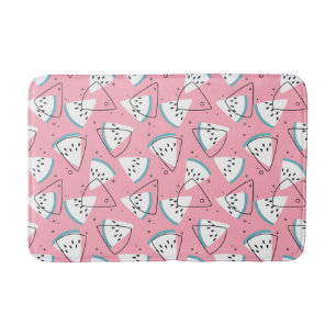 Colourful Watercolor Watermelons Bath Mat
